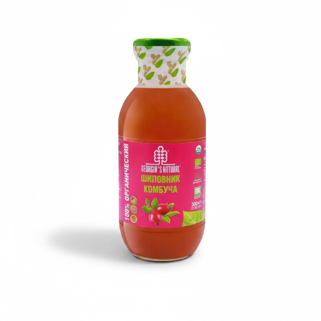 ORGANIC GEORGIAS NATURAL Комбуча из шиповника 300 мл.