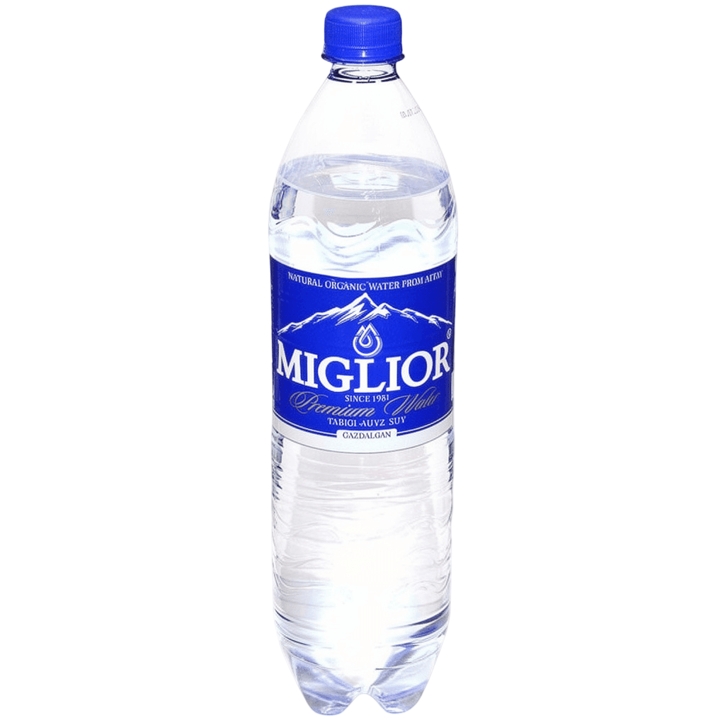 1л пластик с газом вода MIGLIOR