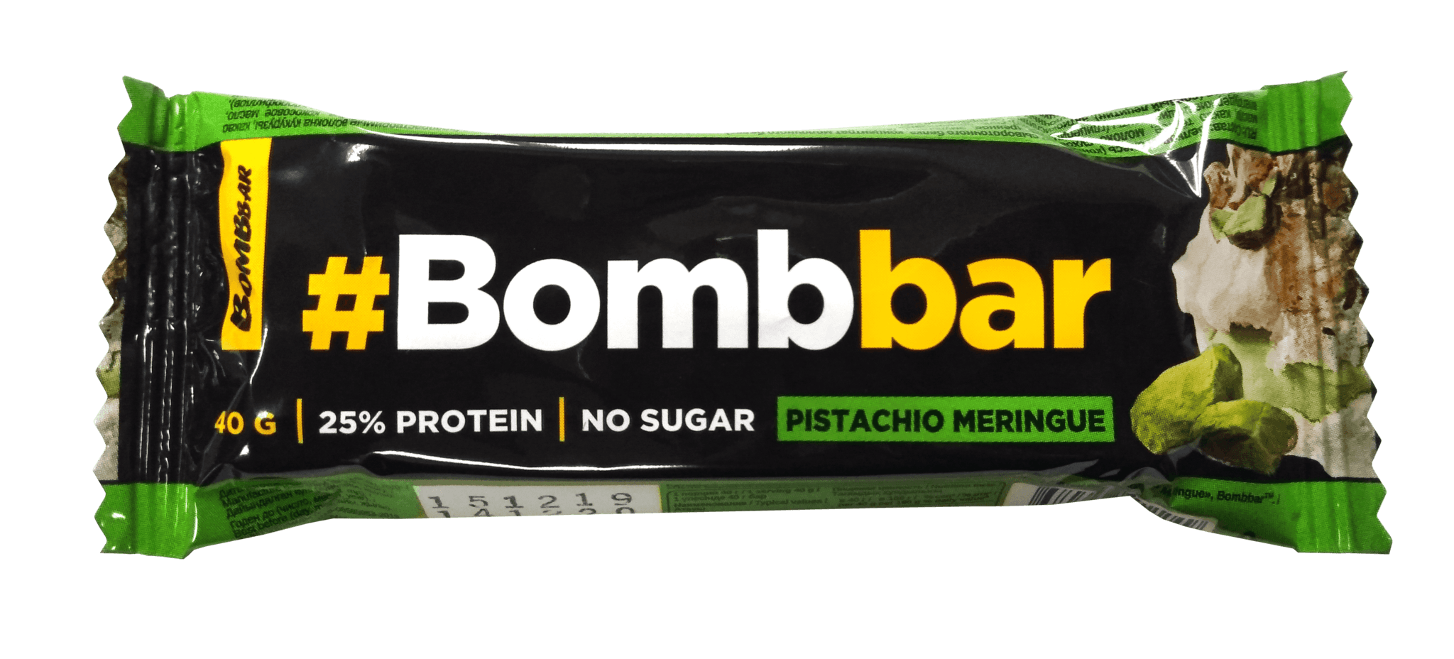 BOMBBAR Батончик глазированный ФИСТАШКОВАЯ МЕРЕНГА 40г