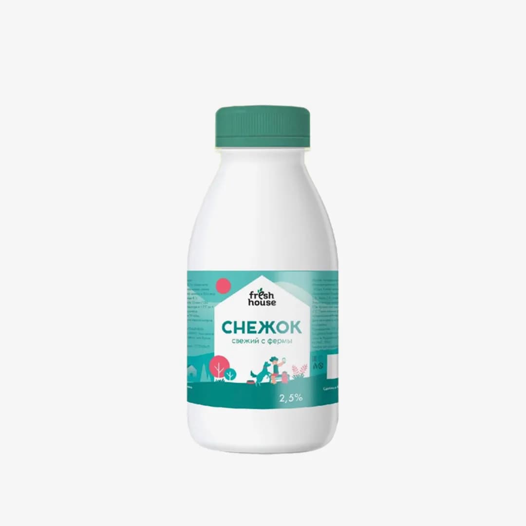 Fresh House молочный Снежок 2.5% ПЭТ 300 гр.