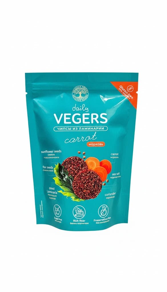 Vegers Чипсы из ламинарии с морковью 40 гр.