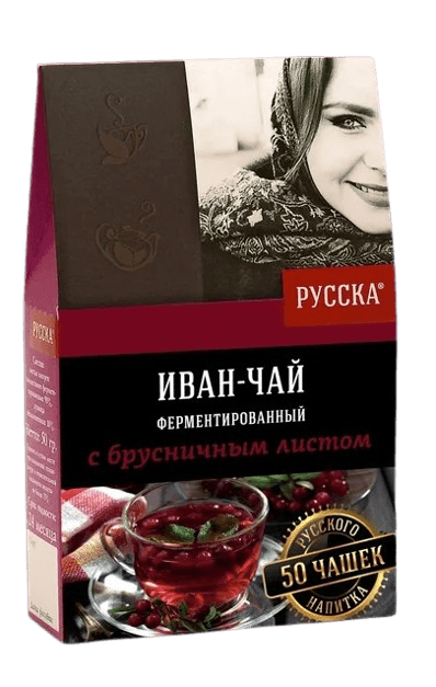 Иван-чай ферментированный с брусничным листом "РУССКА" 50гр.